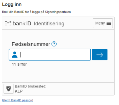 Elektronisk Signering - Bank Og Lån - KLP.no